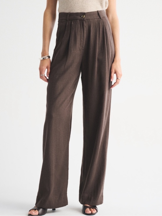 Abercrombie & Fitch Pants - A&F Sloane Linen-Blend tailored Wide Leg Pant 25 Short - Inseam 27”